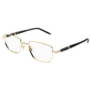 Mont Blanc MB 0347O 004 Gold Metal Geometric Eyeglasses 54mm